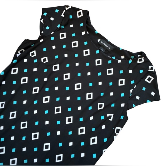 Modern Gemoetrical Black Dress Sz. Med - Picture 4 of 8